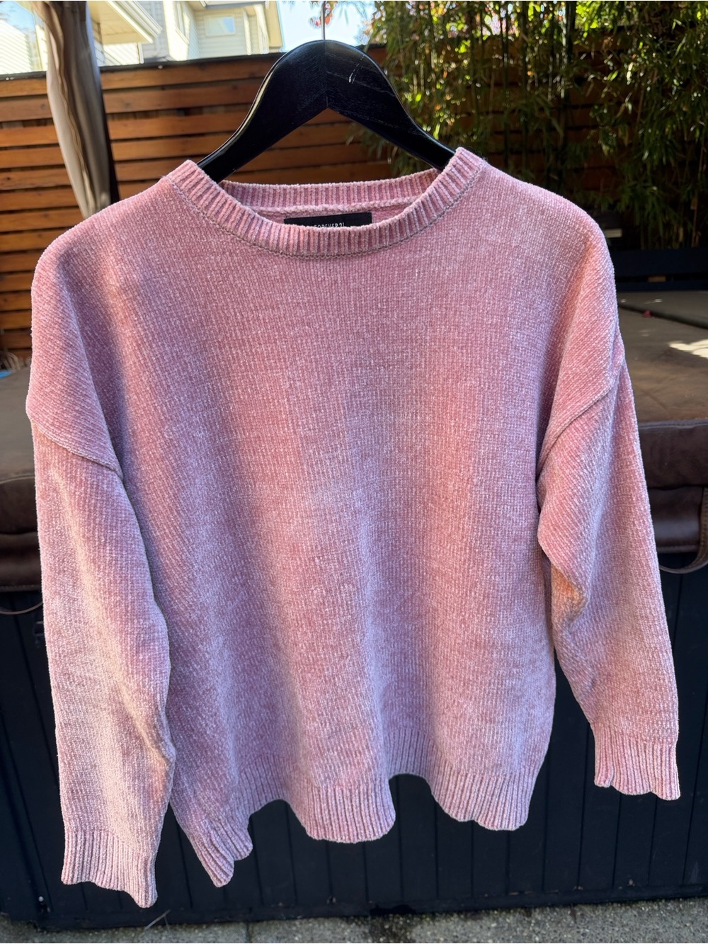 Cozy Chenille Crewneck Sweater - Dusty Rose, Super Soft knit